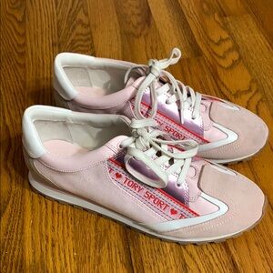 Tory Sport Pink and White Casual Sneakers